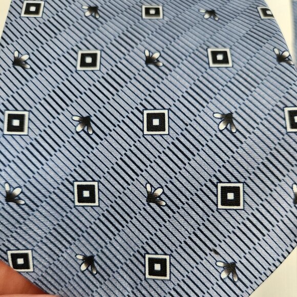 Thomas Blue Tie with Flies - Formal Wear with a Twist - Picture 7 of 11